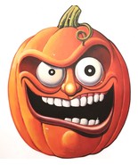 Beistle Halloween Jack O Lantern Decor 2 Sided Pumpkin Kids &#39;97 Spooky S... - $186.56 MXN