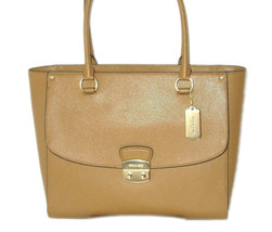 Coach Women&#39;s Coach Crossgrain Leather Avary Tote in Light Saddle, F48629 8838-4 - £198.32 GBP
