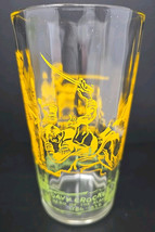 Vintage Davy Crockett Glass Yellow Tumbler Approx. Size: 5-1/2&quot; x 3 -1/4... - $19.99