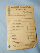1938 Coca Cola New Albany Miss Bottling Works Sales Receipt - $8.86