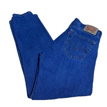 Levi&#39;s 505 Regular Fit Jeans Mens 34x32 Blue Denim Cotton Straight Leg H... - $27.72