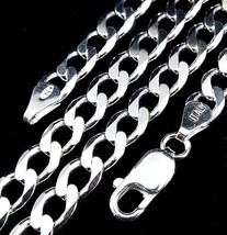 6MM Solid 925 Sterling Silver Italian CUBAN CURB Chain Necklace Made in Italy  - £30.03 GBP+