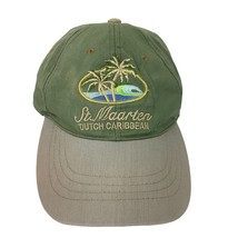 St Maarten Dutch Caribbean Friendly Island Khaki Green Brown Adj Ball Cap  - $17.75