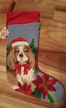 Peking Handicraft Holiday Needlepoint Christmas Stocking Beagle, Spaniel 11&quot;x18&quot; - £10.83 GBP