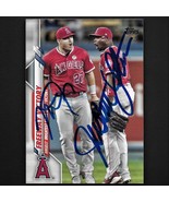 Mike Trout/Justin Uptin dual autograph signed 2020 Topps card #261 Angels  - £70.76 GBP