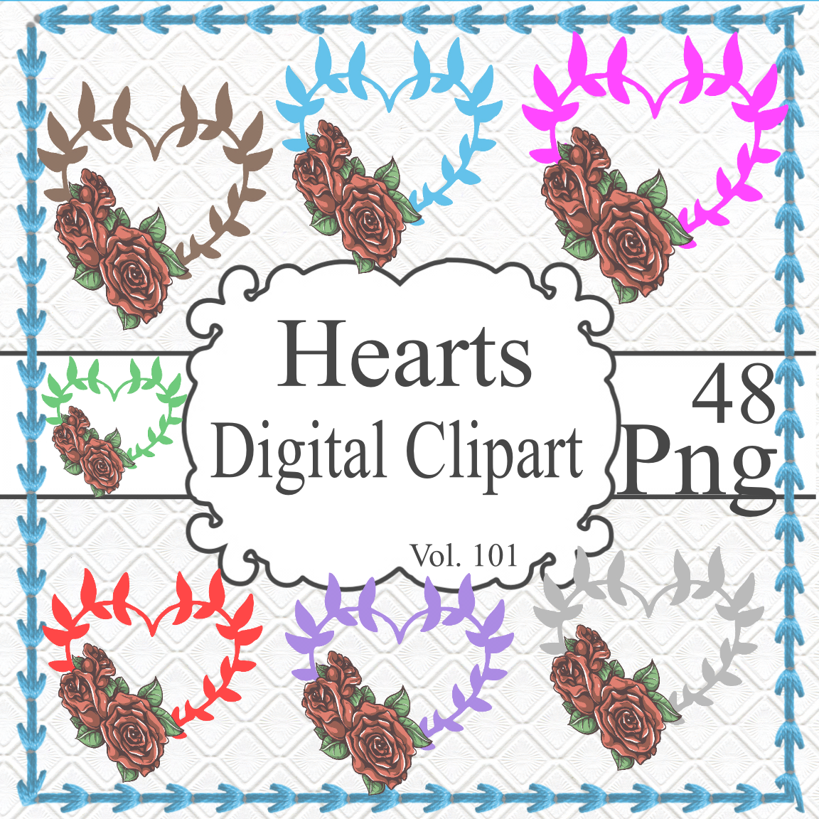Hearts Digital Clipart Vol. 101 - $5.00