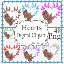 Hearts Digital Clipart Vol. 101 - $93.95 MXN
