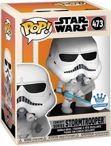 Stormtrooper Funko Pop 473 Concept Series Star Wars Vaulted With Protector - $21.77
