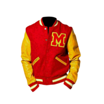Men&#39;s Michael Jackson Red Logo Wool Varsity Letterman Jacket - £87.90 GBP