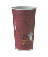 Polycoated Hot Paper Cups, 20 Oz, Bistro Design, 600/carton - £72.98 GBP