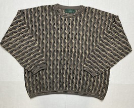 Vintage Tundra Canada Sweater Men&#39;s 2XL Coogi Style 3D Pullover Made Canada - $119.90