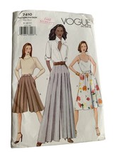 Vogue Sewing Pattern 7410 For Misses Culottes Skirts Sizes 8-12 uncut 2001 - $16.07