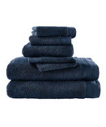 Hotel Style 6-Piece Egyptian Cotton Tencel Lyocell, Bath Towel Set, Marine Deep - $42.97