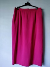 Women&#39;s Psalm CIV Raspberry Beaded &amp; Lined Polyester A-Line Knee Skirt ~... - £15.56 GBP