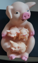 Set of 4 Bathtub Pigs Children Toys Floating Fun Pink Squeaky Soap Holde... - $180.19 MXN