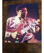 Vintage Middle Aged B.B. King 8x10 Glossy Photo Playing Guitar - $8.00