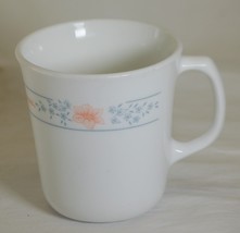 Apricot Grove Corelle Corning Coffee Cup Mug Peach Flowers with Grey Leaves - £10.27 GBP