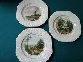 Lord Nelson Ware Three Cabinet Plates From Jacobo Van Ruysdael [*a4-1M/N] - £79.42 GBP