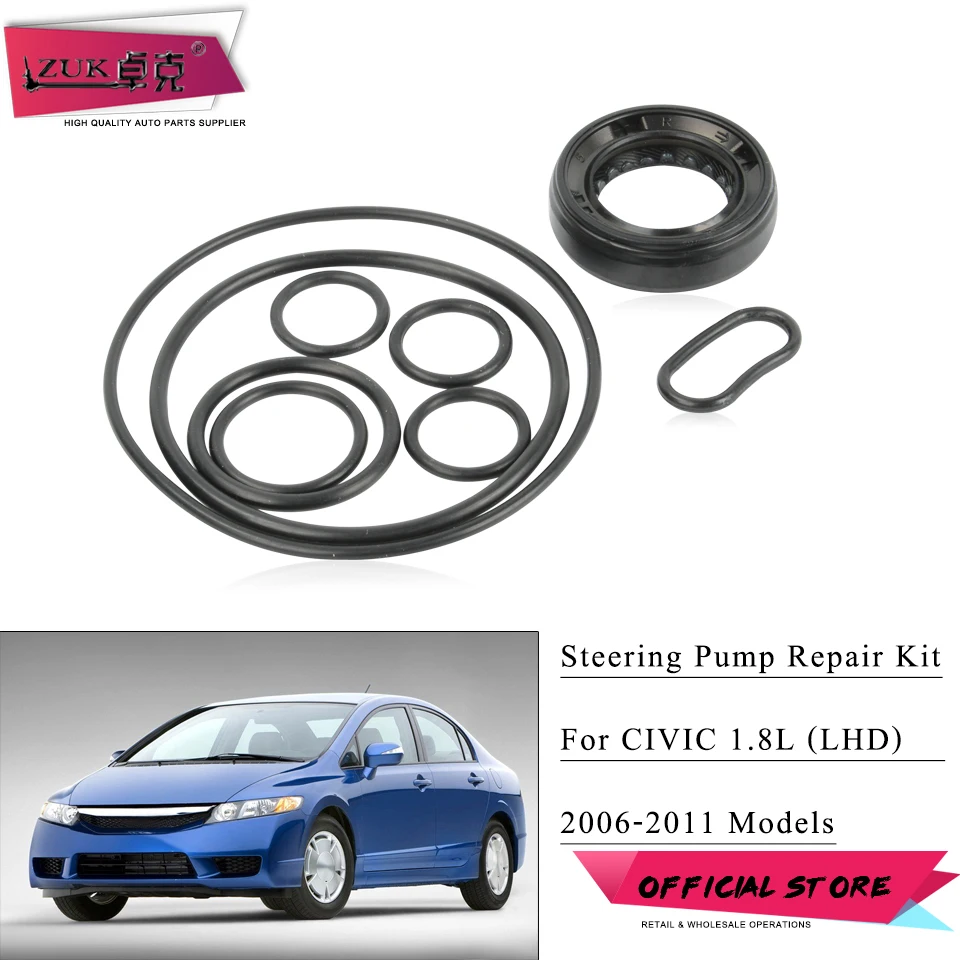 Zuk power steering pump repair kit seal o ring gasket set for honda civic fa1 1 thumb200