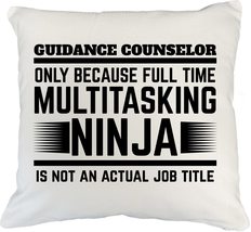 Make Your Mark Design Guidance Counselor. Real Job White Pillow Cover fo... - $24.74+