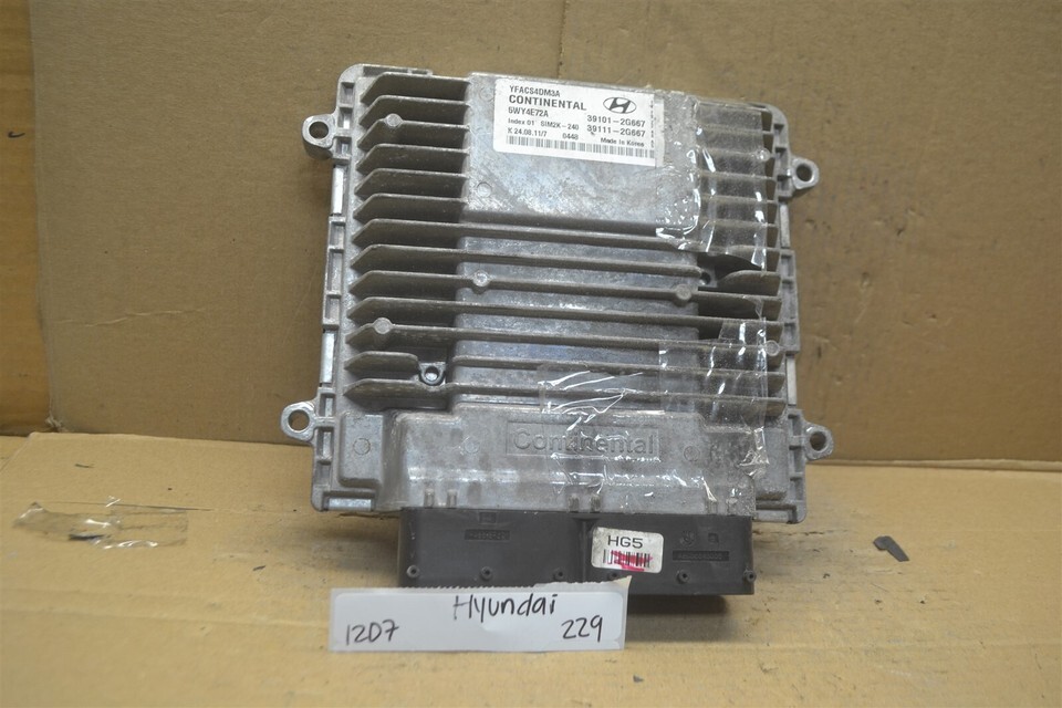 11-14 Hyundai Sonata Engine Control Unit ECU 391112G667 Module 229-12d7 - $9.79