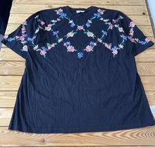 asos design NWOT Women’s floral embroidered t shirt size 10 Black b10 - £9.15 GBP