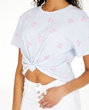 Rebellious One Juniors Chill Out Crop Top Size Medium Color Pink/Blue - $31.27