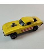 Vintage Tootsie Toy ‘63 Chevy Corvette Die Cast Hot Rod 5” YELLOW  - £7.92 GBP