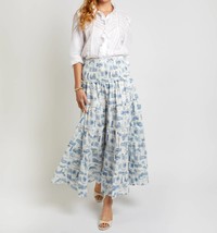 Joyce Met Rachie soleil skirt in Signature Blue Voyage Print - $2,560.71 MXN
