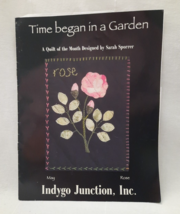 Sarah Sporrer ~ Indygo Junction Time Began In a Garden Quilt Block Patte... - $6.88