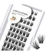 Lash Clusters D Curl 16mm 72 Clusters DIY Eyelash Extensions Volume Wispy - $64.35 MXN
