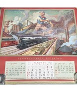 1943 Pennsylvania Railroad Calendar Uncle Sam Complete WWII PRR Dean Cor... - €510,36 EUR
