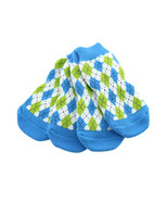 Argyle Non Skid Blue and Green Cotton Dog Socks Sizes XS-XL   - €10,33 EUR