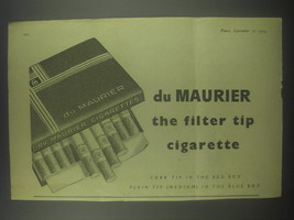 1954 Du Maurier Cigarettes Ad - Du Maurier the filter tip cigarette - £14.78 GBP