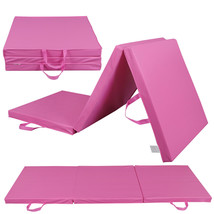 6X2&#39; Folding Gym Mat Tri-Fold Exercise Yoga Mat Aerobics Thick Foam Work... - $68.99