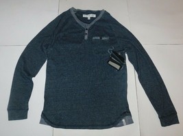 Ezekiel Keystone Black Long Sleeve Henley Shirt Size Medium Brand New - $34.00