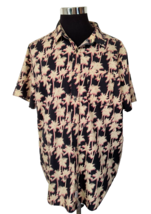 American Eagle Hawaiian Shirt Men&#39;s Size XXL Multicolor Button Front Palm Trees - £14.55 GBP