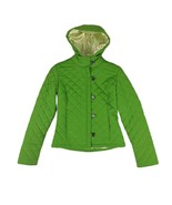 Calvin Klein Women&#39;s XS Green Quilted Full Zip Crop Jacket, Removable Ho... - $39.70 CAD