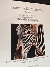Heaven And Earth Designs Zebra Cross Stitch Chart HAEDERSH208 - £10.56 GBP