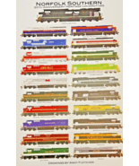 RARE Norfolk Southern 30th Anniversary Heritage Locomotives Poster - $14.84