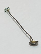 Rare Spoon Handmade with Brazil 500 Reis 1856 Pedro II silver KM# 464 &amp; Stone - £116.72 GBP