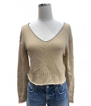 Souchi yasmeen crop long sleeve sweater for women - size M - $245.52