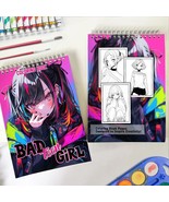 Bad Teen Girl Spiral-Bound Coloring Book for Adult for Stress Relief, Re... - £17.32 GBP