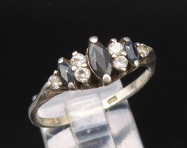 925 Silver - Vintage Dainty Marquise Spinel &amp; Round Topaz Ring Sz 8 - RG... - $32.71