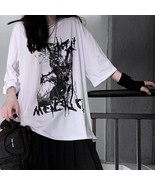 Oversized T-shirt Anime Goth Punk Harajuku Metal Dark Fairy Fashion Woma... - £15.13 GBP