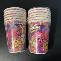 SHOPKINS Birthday 9oz Paper Cups Set of 12 - NEW - $3.95