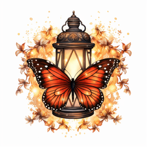Butterfly On A Lantern - £8.60 GBP