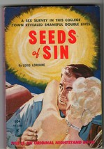 Vintage 1961 Seeds of Sin Sleaze Paperback Nightstand Book Louis Lorraine GGA - £7.01 GBP