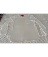 Lilly Pulitzer Solid Resort WHITE LOUELLA TOP Long Sleeve Sequin Pocket ... - $28.98