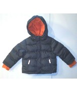 Cherokee Toddler Boys Winter Puffer Hooded Jackets Coats Gray Orange 12M... - £18.27 GBP